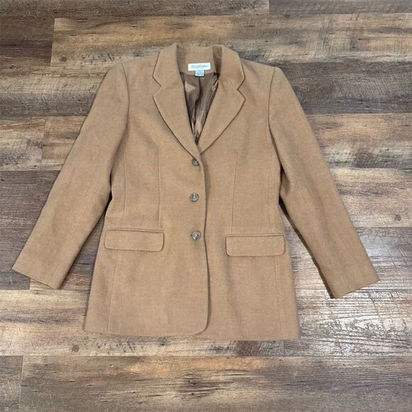 Brooks Brothers Camel Hair Blazer Brown Size 6 Business Classic Made in USA EUC - Picture 1 of 9